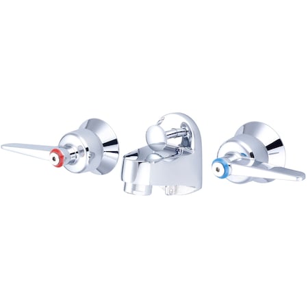 Central Brass Two Handle Shelf Back Bathroom Faucet in Chrome 1177-LE